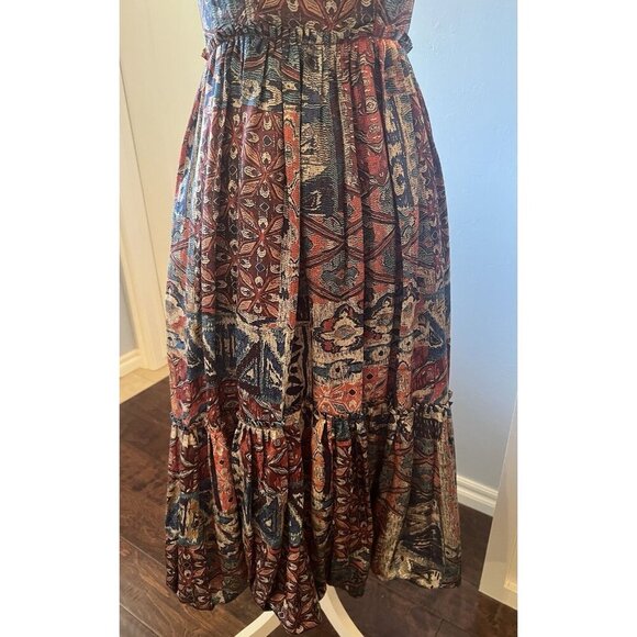 Anthropologie The Impeccable Pig Black Dress With Oversized Ruffle Sleeves SZ L - Picture 14 of 15